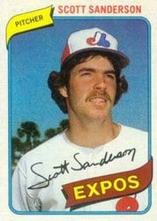 1980 Topps Base Set Scott Sanderson #578 card
