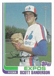 1982 Topps Base Set Scott Sanderson #7 card