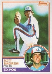 1983 Topps Base Set Scott Sanderson #717 card