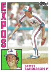 1984 Topps Base Set Scott Sanderson #164 card