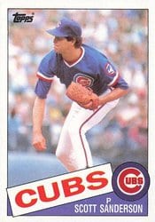1985 Topps Base Set Scott Sanderson #616 card