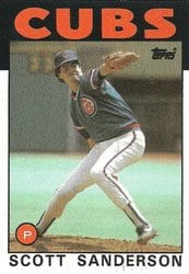 1986 Topps Base Set Scott Sanderson #406 card