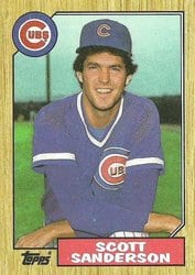 1987 Topps Base Set Scott Sanderson #534 card