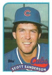 1989 Topps Base Set Scott Sanderson #212 card