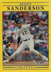 1991 Fleer Base Set Scott Sanderson #23 card