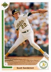 1991 Upper Deck Base Set Scott Sanderson #582 card
