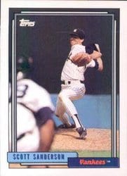 1992 Topps Base Set Scott Sanderson #480 card