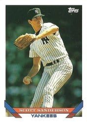 1993 Topps Base Set Scott Sanderson #525 card