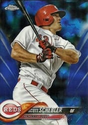2018 Topps Chrome Sapphire Edition Base Set Scott Schebler #504 card