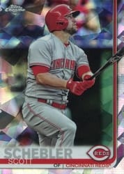 2019 Topps Chrome Sapphire Edition Base Set Scott Schebler #218 card