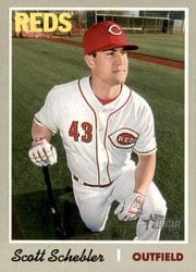 2019 Topps Heritage Base Set Scott Schebler #225 card