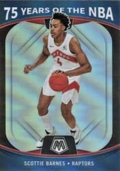 2021-22 Panini Mosaic 75 Years of the NBA Scottie Barnes #97 card