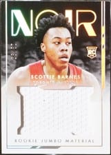 2021-22 Panini Noir Rookie Jumbo Material Scottie Barnes #RJM-SCB card