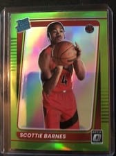 2021 Panini Donruss Optic Scottie Barnes Lime Green #186 card