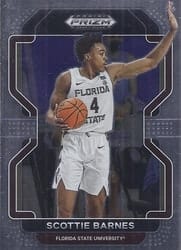 2022 Panini Prizm Draft Picks Base Set Scottie Barnes #42 card