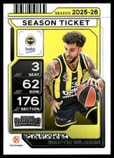 2025-26 Panini Contenders EuroLeague Base Season Ticket Scottie Wilbekin #52 card