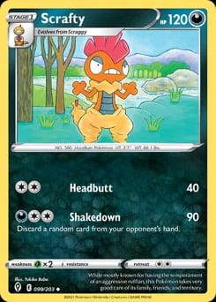 2021 Evolving Skies Scrafty #99 card