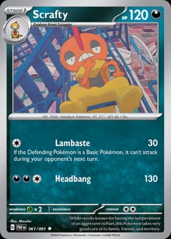 Paldean Fates Scrafty #61 card