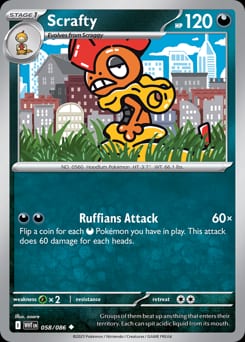 White Flare Scrafty #58 card