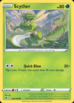2022 Astral Radiance Scyther #5 card
