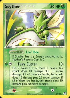 2004 FireRed & LeafGreen Scyther #29 card