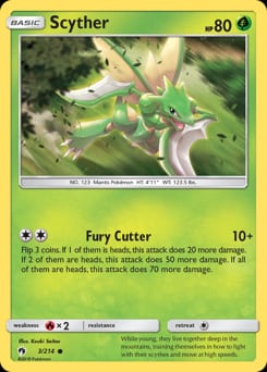 2018 Lost Thunder Scyther #3 card