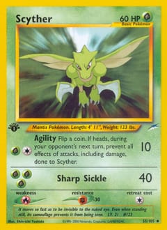 2002 Neo Destiny Scyther #55 card