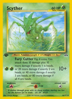2001 Neo Discovery Scyther #46 card