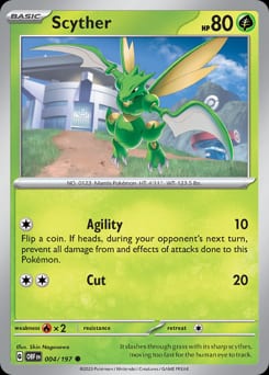 2023 Obsidian Flames Scyther #4 card