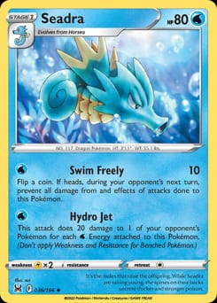 Lost Origin Seadra #36 card