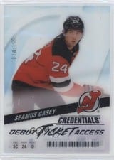 2024-25 Upper Deck Credentials Acetate Debut Ticket Access Seamus Casey #DTAA-CA card