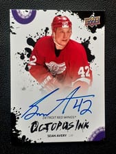 2025-26 Upper Deck Detroit Red Wings Centennial Octopus Ink Sean Avery #OI-SA card