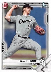 2021 Bowman Draft Base Set Sean Burke #BD-4 card
