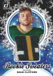 2023 Donruss Rookie Holiday Sweater Relics Sean Clifford #HS-SCL card
