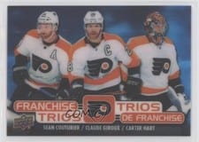 2020-21 Tim Hortons Collectors Series Franchise Trios Sean Couturier/Claude Giroux/Carter Hart #T-17 card