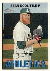 2016 Topps Heritage Base Set Sean Doolittle #418 card