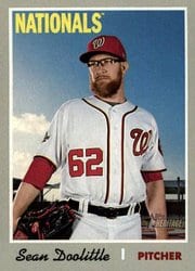 2019 Topps Heritage Base Set Sean Doolittle #495 card