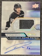 2021-22 Upper Deck Premier Acetate Rookie Autograph Patch Sean Durzi #AR-SD card