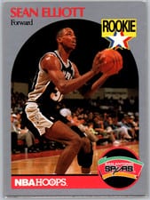 1990-91 Hoops Base Set Sean Elliott #267 card