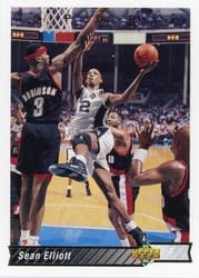 1992-93 Upper Deck Base Set Sean Elliott #131 card