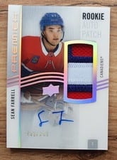 2023-24 Upper Deck Premier Acetate Rookie Autograph Patch Sean Farrell #AR-SF card
