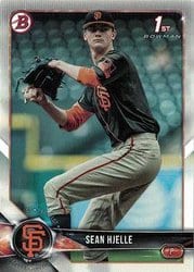 2018 Bowman Draft Base Set Sean Hjelle #BD-139 card