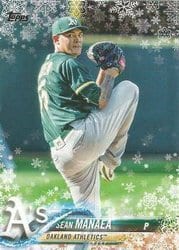2018 Topps Holiday Base Set Sean Manaea #HMW97 card