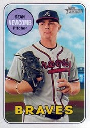 2018 Topps Heritage Base Set Sean Newcomb #225 card