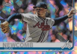 2019 Topps Chrome Sapphire Edition Base Set Sean Newcomb #408 card