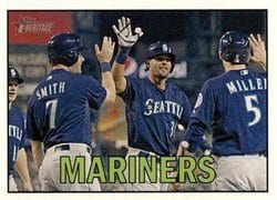 2016 Topps Heritage Base Set Seattle Mariners #354 card