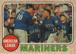 2017 Topps Heritage Base Set Seattle Mariners #202 card