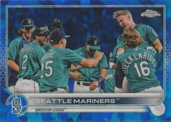 2022 Topps Chrome Sapphire Edition Base Set Seattle Mariners #489 card