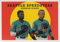 2018 Topps Archives Base Set Seattle Speedsters (Ichiro / Dee Gordon) #308 card