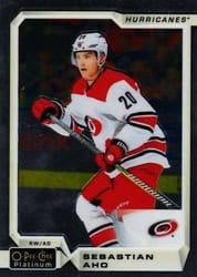 2018-19 O-Pee-Chee Platinum Base Set Sebastian Aho #42 card